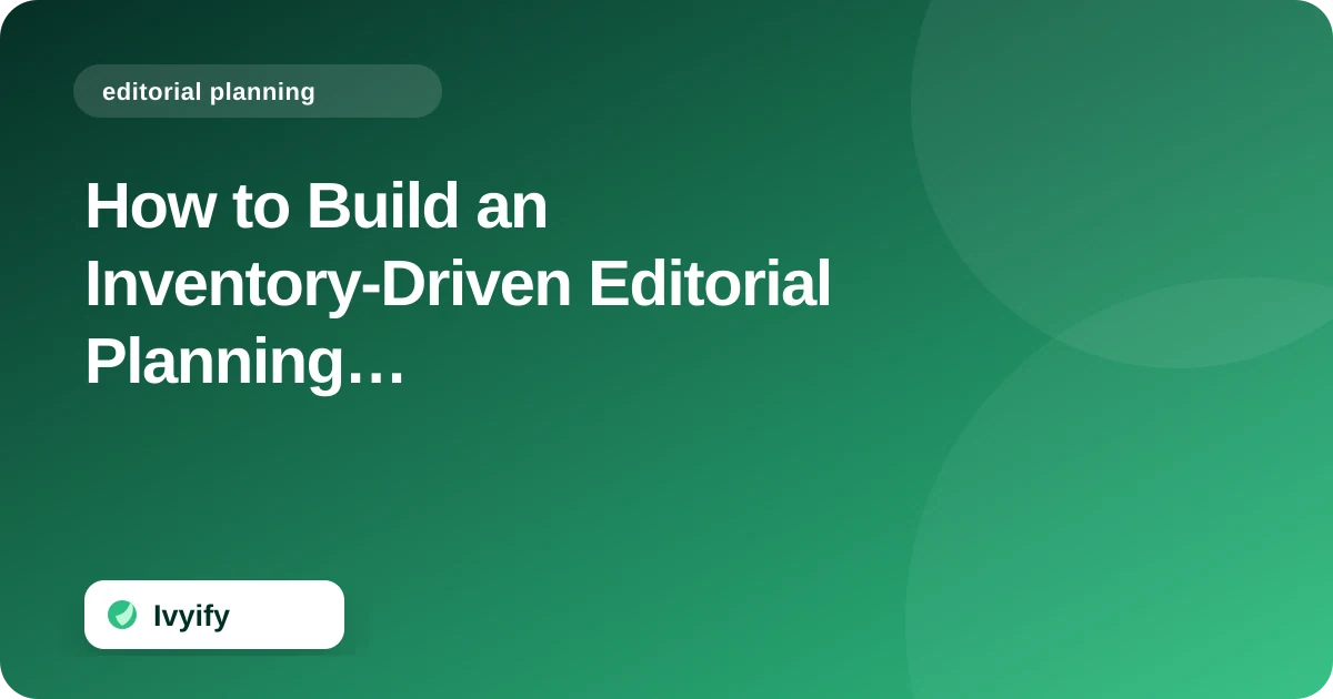 Editorial ecommerce illustration for How to Build an Inventory-Driven Editorial Planning Framework for Ecommerce