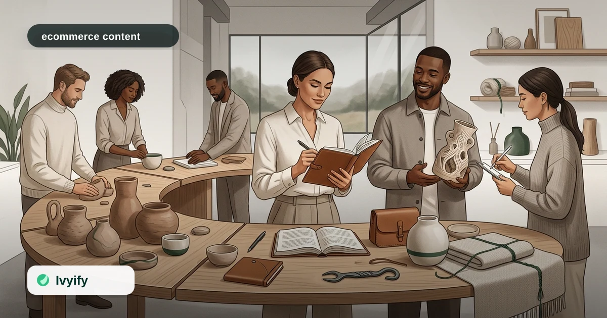 Editorial ecommerce illustration for How to Build an SME Content Workflow for High-Authority Ecommerce Writing