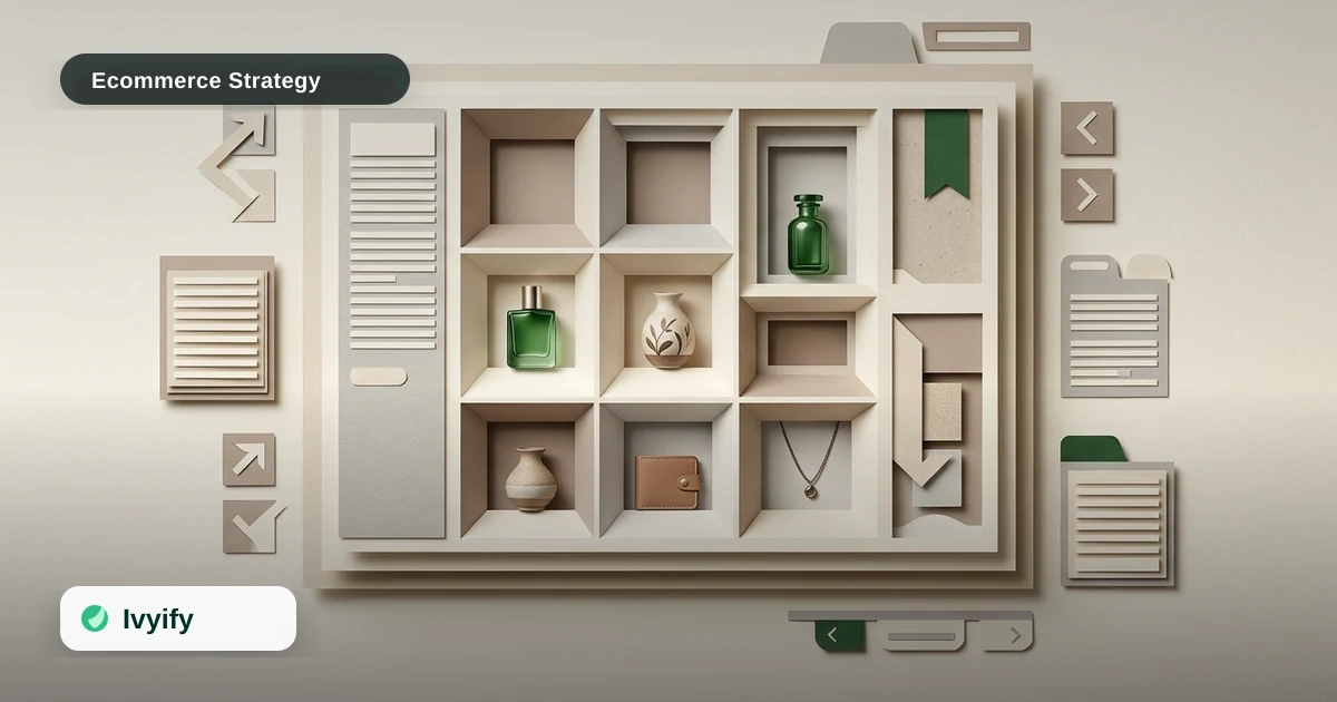 Editorial ecommerce illustration for How to Build an Ecommerce Collection Page Content Strategy