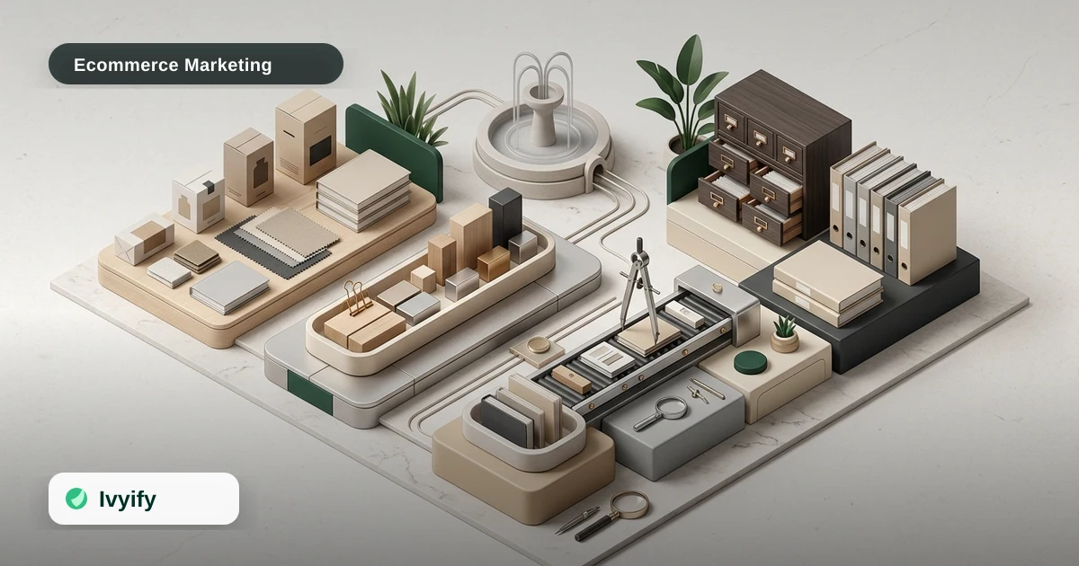 Editorial ecommerce illustration for How to Build a Step-by-Step Ecommerce Content Audit Workflow